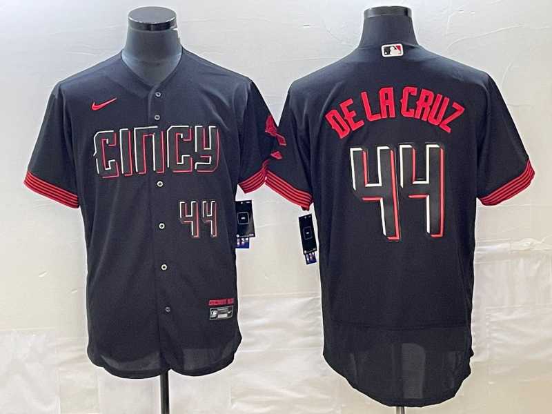 Men's Cincinnati Reds #44 Elly De La Cruz Number Black 2023 City Connect Cool Base Jersey,We sell and wholesale Men's Cincinnati Reds #44 Elly De La Cruz Number Black 2023 City Connect Cool Base Jersey on line form chian!